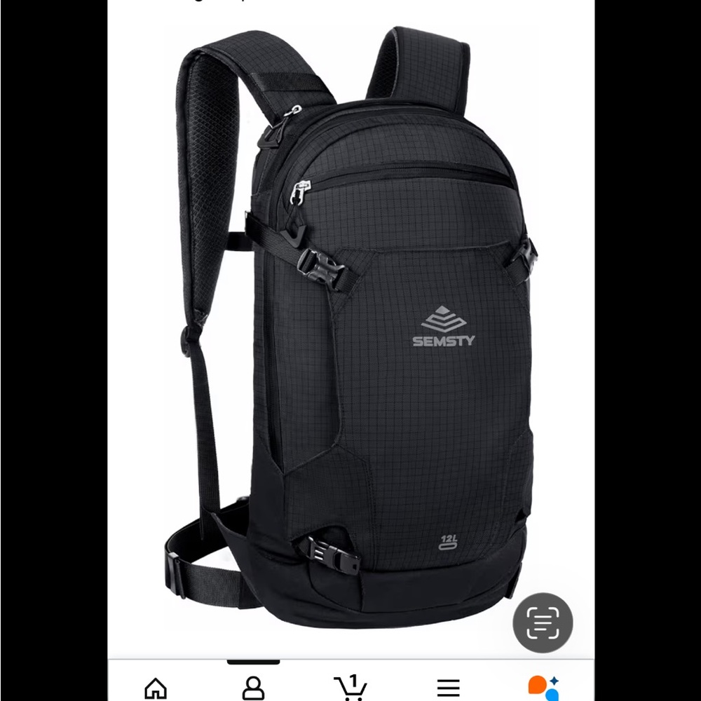 Semsty 12L Ski & Snowboard Hiking Backpack